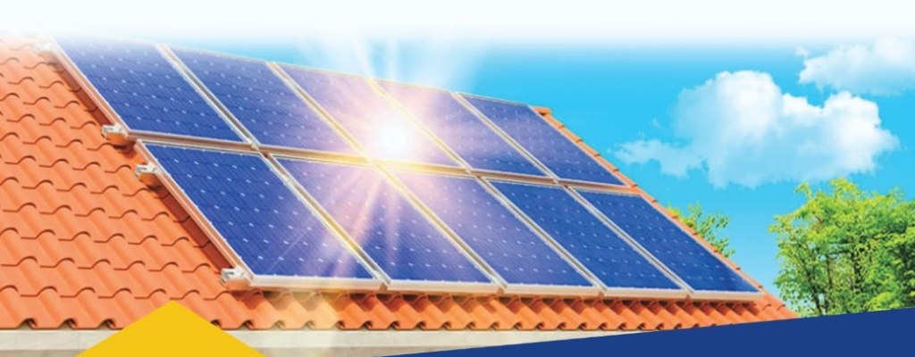 Solar panels installed on a residential tiled roof